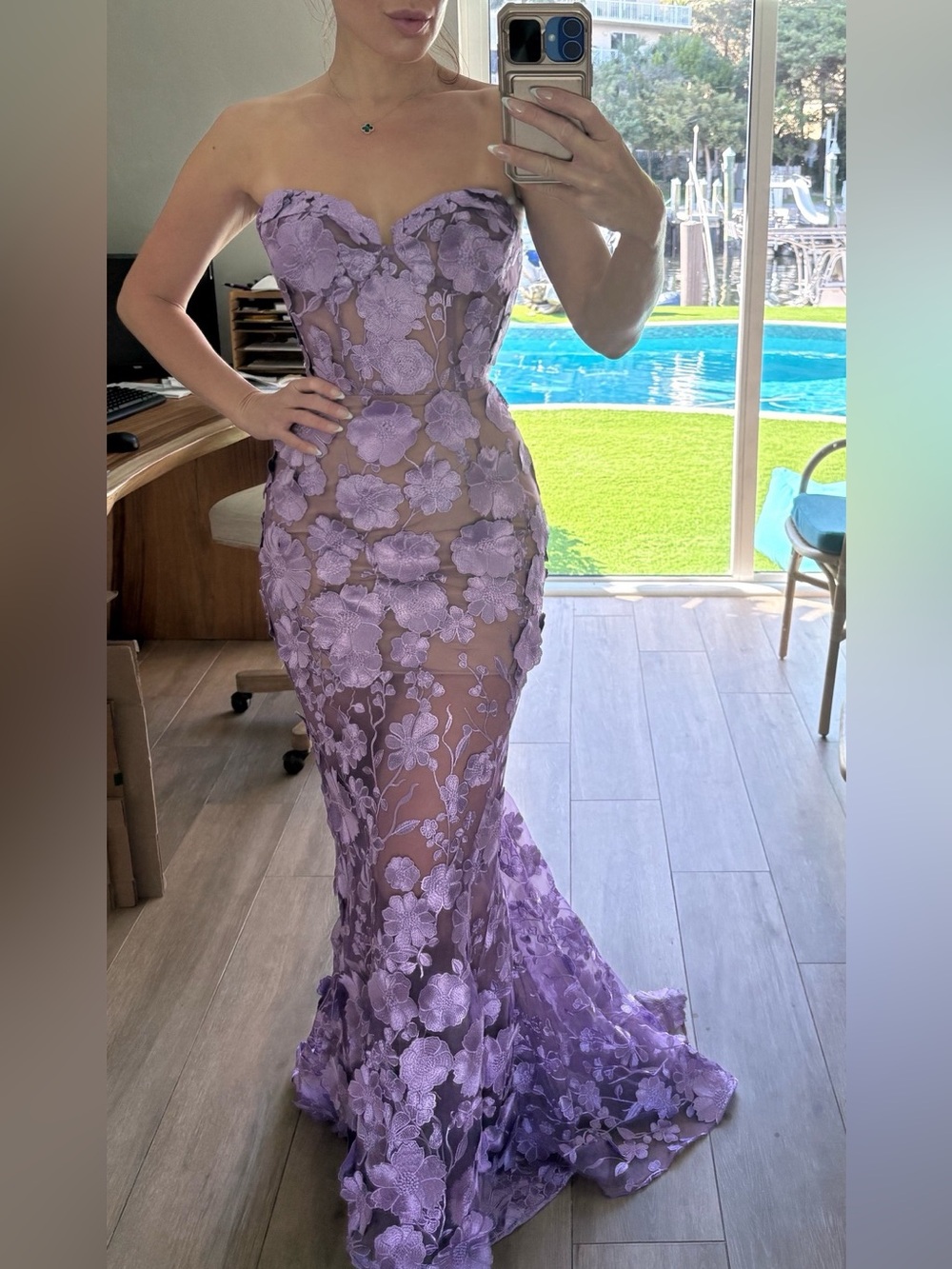 $1,200 NWOT SOLD OUT Bronx and Banco JASMINE LILAC GOWN